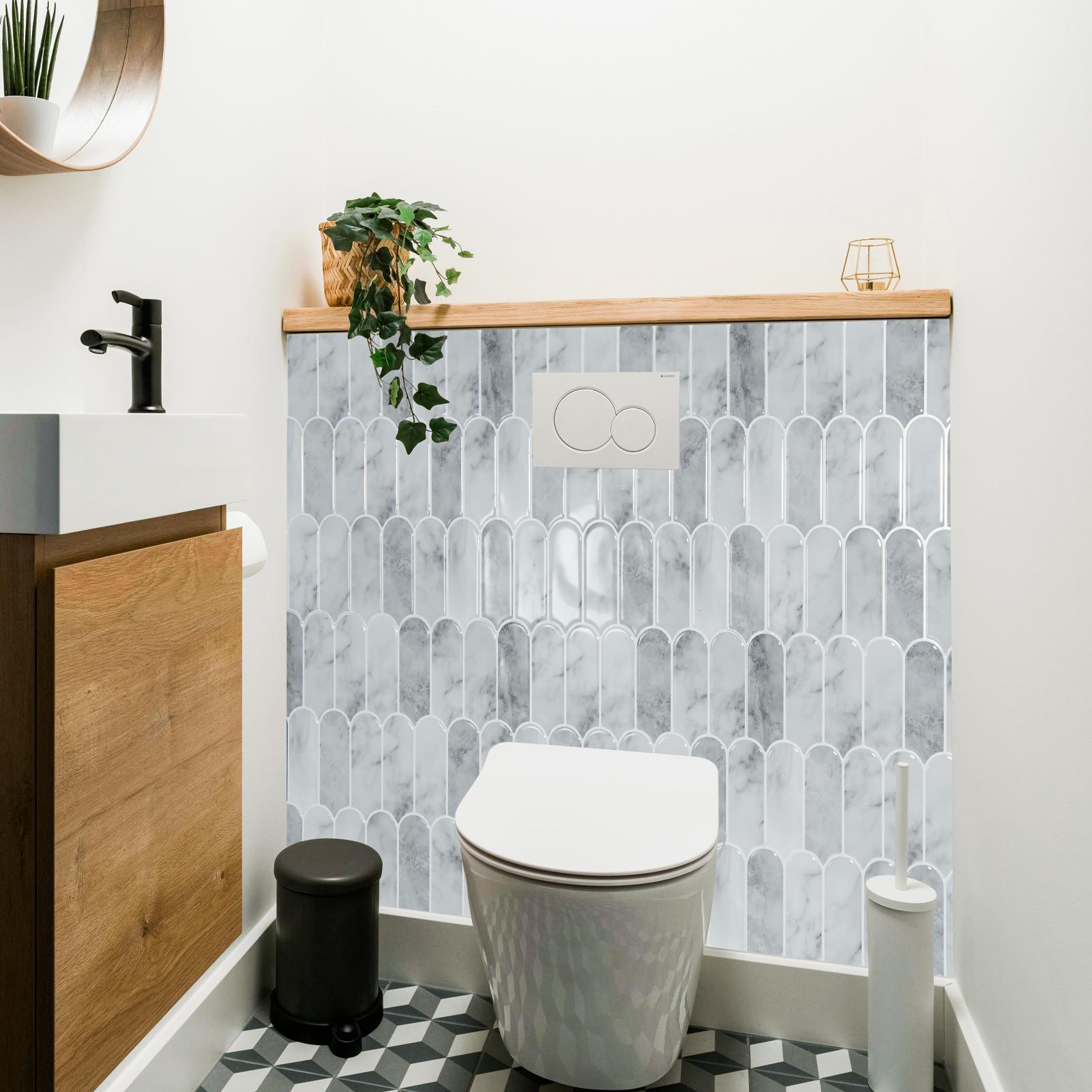 Art3d 10-Pack 12"x12" Peel & Stick Backsplash,Thicker Design Vinyl Tiles, Strong Hold & Leaves No Residue for Kitchen & Bathroom Decor