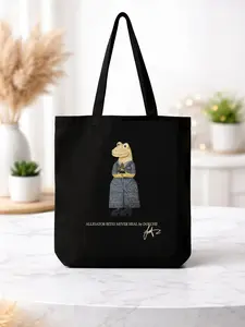 Doechii Grammy Gator Tote,  Alligator Bites Never Heal Tote Bag, Funny Hip Hop Meme Canvas Bag for Doechii Fans, Rap Music Lover Streetwear Tote