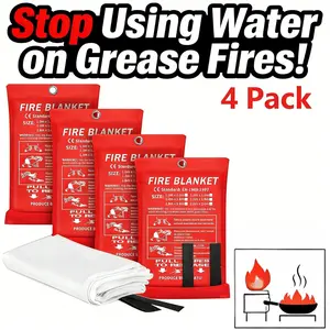 2026 Petit Bits 40"x40" Fiberglass Emergency Fire Blanket for Home Safety - Easy to Use, Effective Fire Suppression, High-Quality Fire Protection Supplies - Perfect Gift for Multiple Occasions Holiday Haul Deal