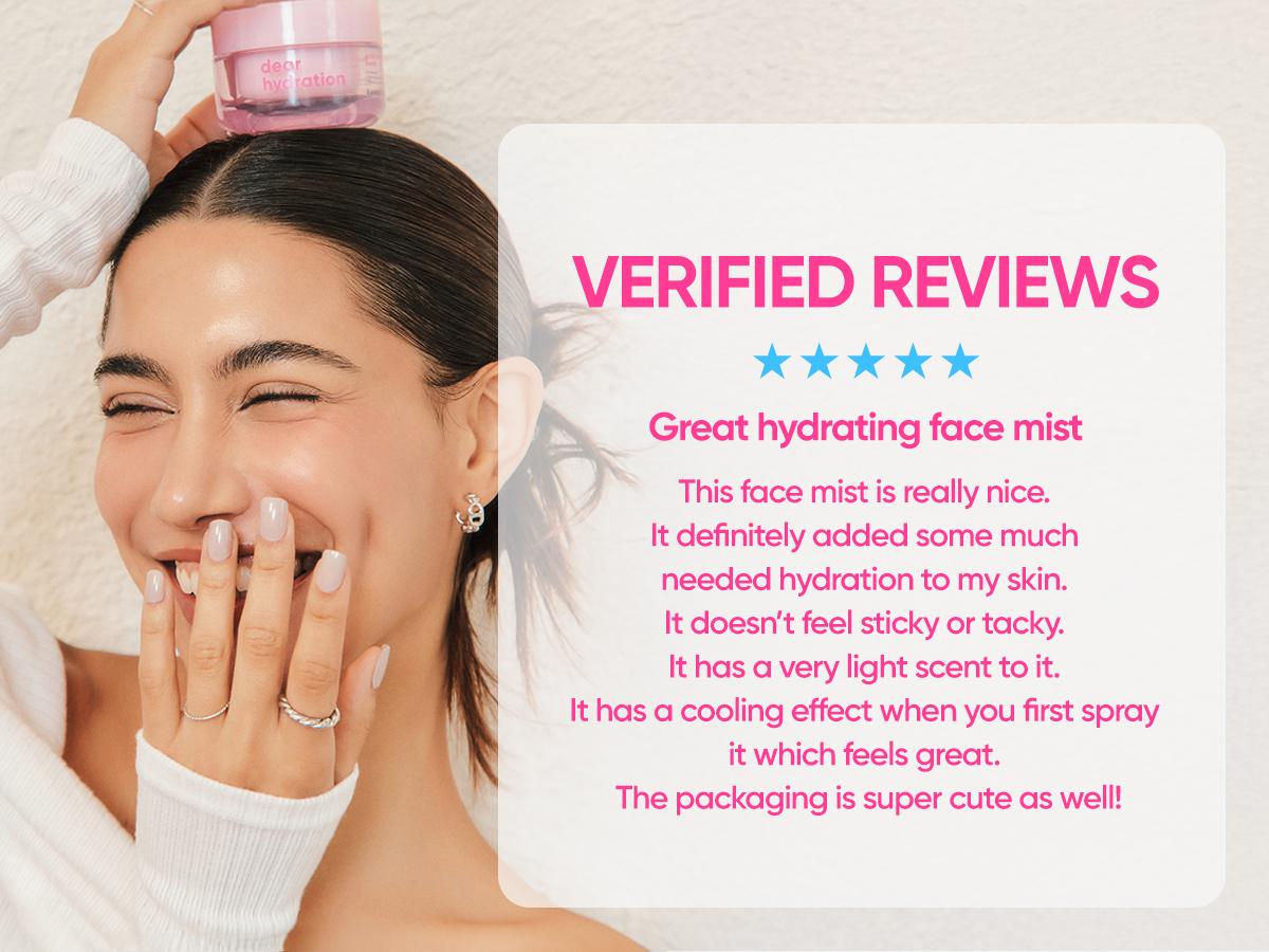 Dear Hydration Cool Down Mist - 100g, Korean Skincare for Moisture & Radiant Glow, Pink Cactus Water & Antioxidants - Moisturizer Oil Yeast