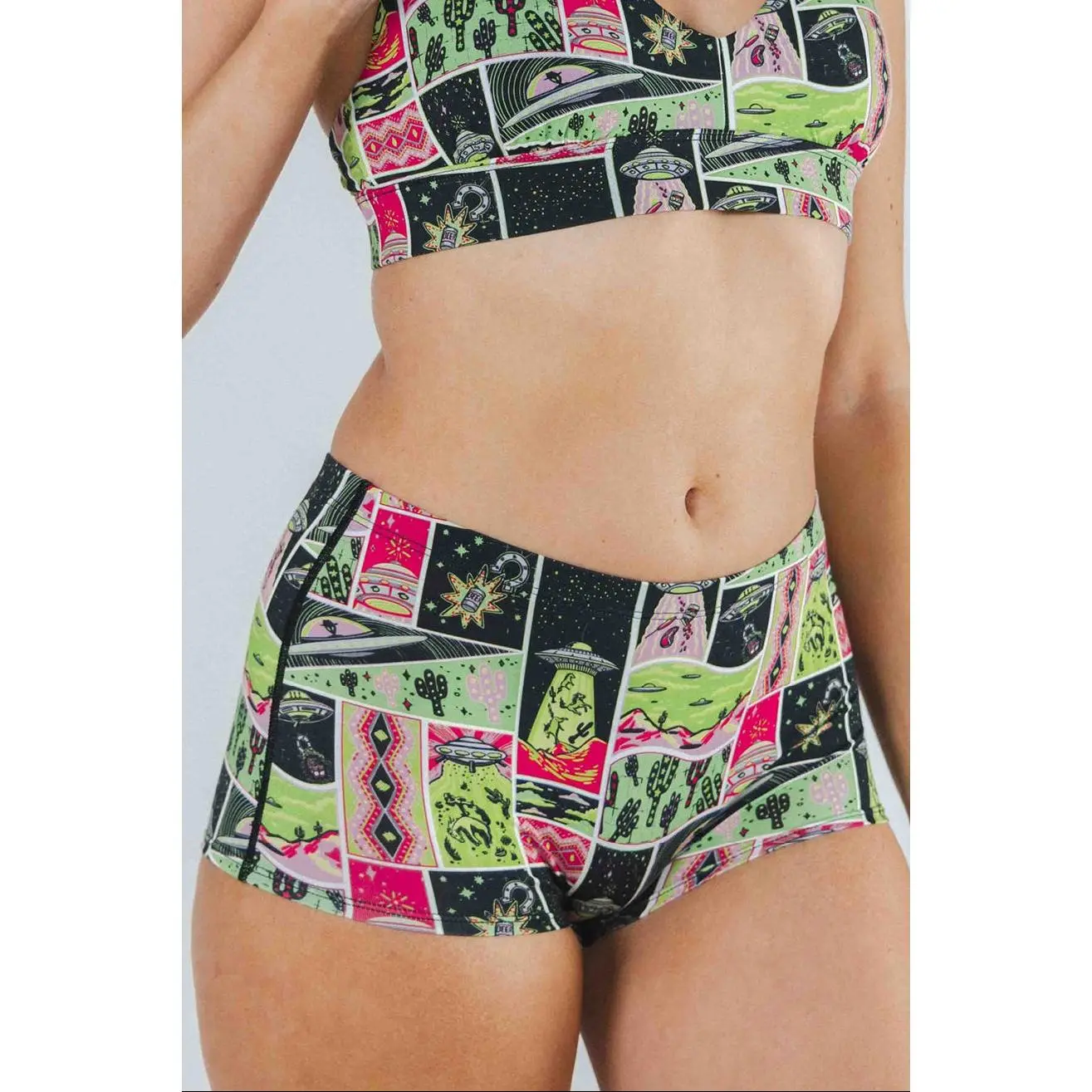The Area 51 | Shinesty Retro-Futuristic Alien Modal Boyshort Underwear The Area 51 | Shinesty Retro-Futuristic Alien Modal Boyshort Underwear
