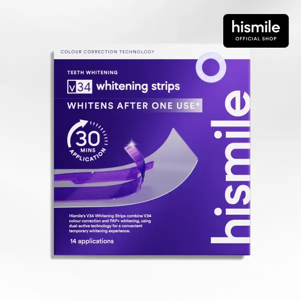 Hismile V34 Whitening Strips, Teeth Whitening Strips, Purple Tooth Whitening, Combining Whitening and Colour Correction