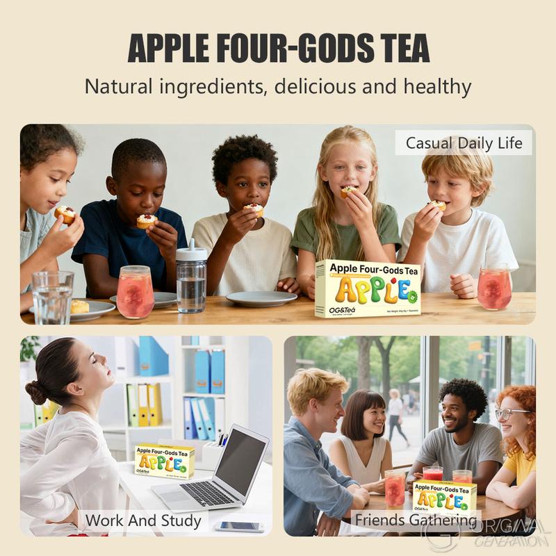 Immune Boost Tea Apple Tea 80g (8g x 10 packs) Caffeine Free With Lotus Seed, Pear, Apple, Rose, Chinese Yam, Poria Cocos, Gorgon Fruit, Dragon Fruit, Hawthorn