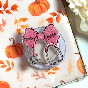 Nurse Bow Magsafe Grip, Coquette Bow Pop Socket, Magnetic Holder, Gift for Her