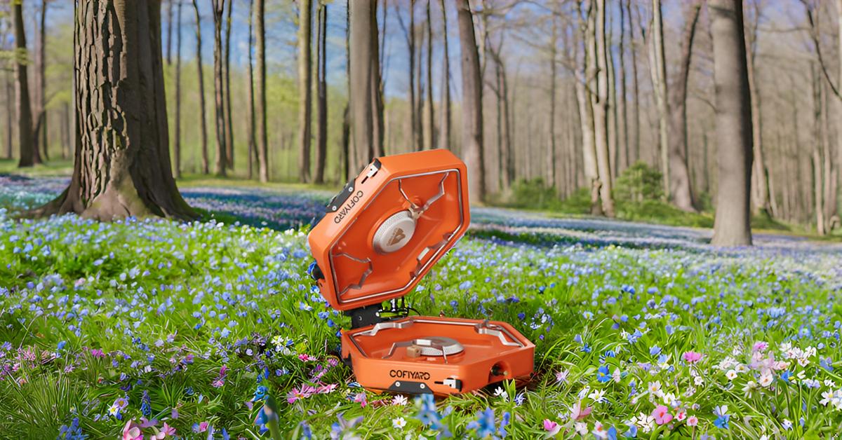 COFIYARD 17,000 BTU Foldable Camping Stove with 2 Adjustable Burners Portable Gas Stove for Outdoor Cooking & Backpacking