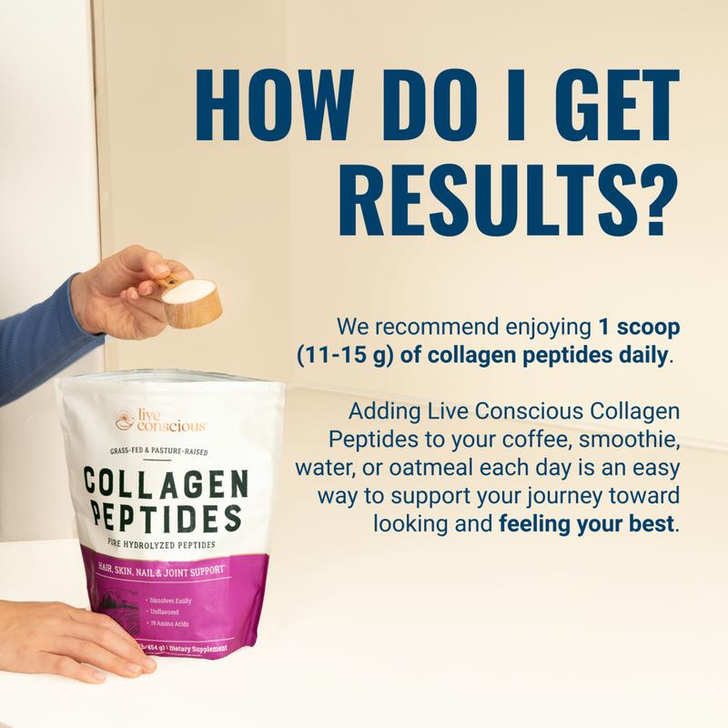 Live Conscious Collagen Peptides Powder 2 Pack - Naturally-Sourced Type I & III Hydrolyzed Bovine Collagen - For Hair, Skin, Nail & Joint Support Supplement Live Conscious Collagen Peptides Powder 2 Pack - Naturally-Sourced Type I & III Hydrolyzed Bovine Collagen - For Hair, Skin, Nail & Joint Support Supplement