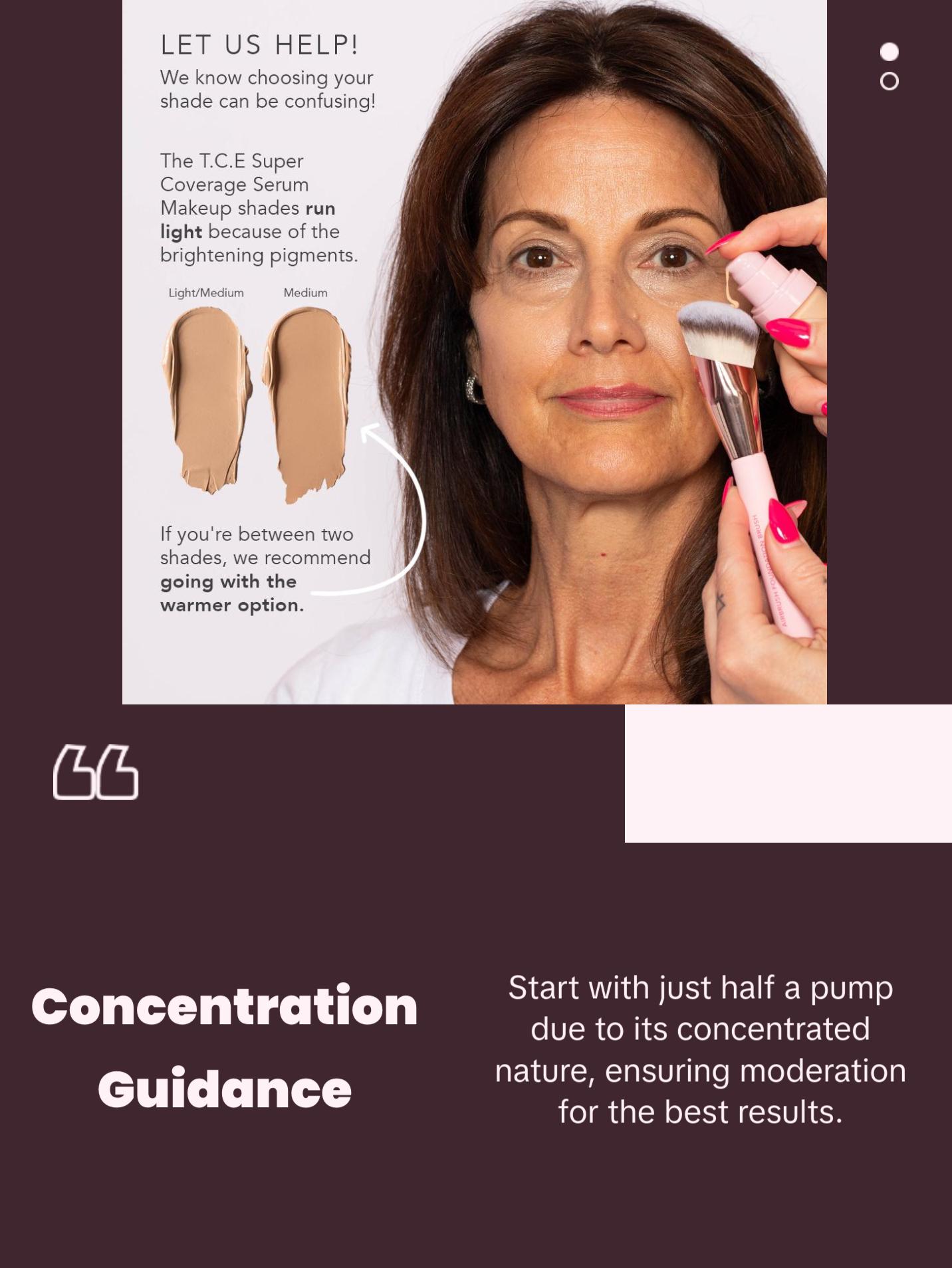 T.C.E Super Coverage Serum Makeup with Peptides Concealer Foundation