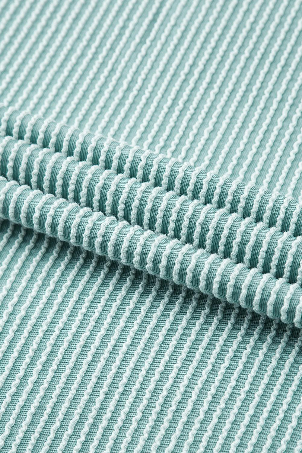 Mntaor Women's 2 Piece Sets Ribbed Textured Knit Casual Short Sleeve Top and Shorts Set