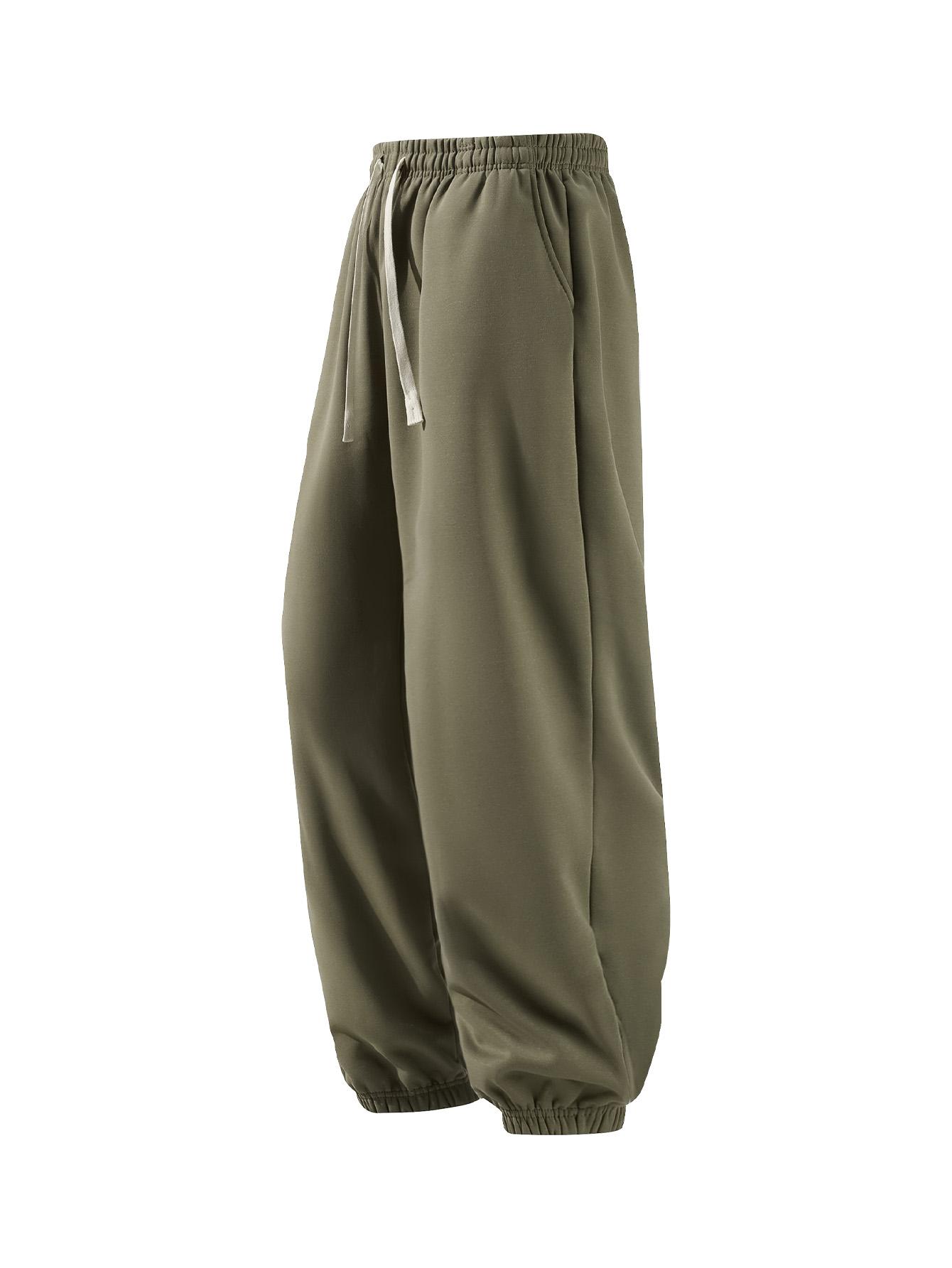 CCCMAI Men's Pocket Drawstring Winter Pants, Casual Regular Fit Plain Thermal Lined Trousers, Men's Bottoms for Winter Menswear CCCMAI Men's Pocket Drawstring Winter Pants, Casual Regular Fit Plain Thermal Lined Trousers, Men's Bottoms for Winter Menswear