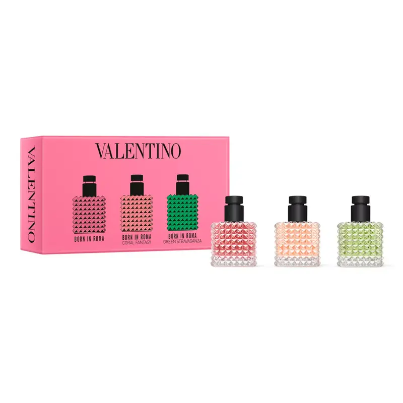 Valentino Born in Roma Donna 3-Piece Fragrance Gift Set - Women's Perfume, Boxed Bottled Fragrance Set for Women