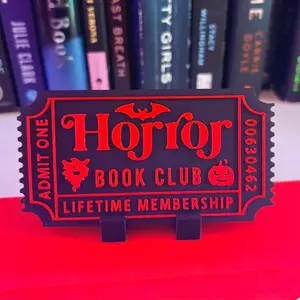 3d Printed Shelf Trope Ticket - Horror Book Club