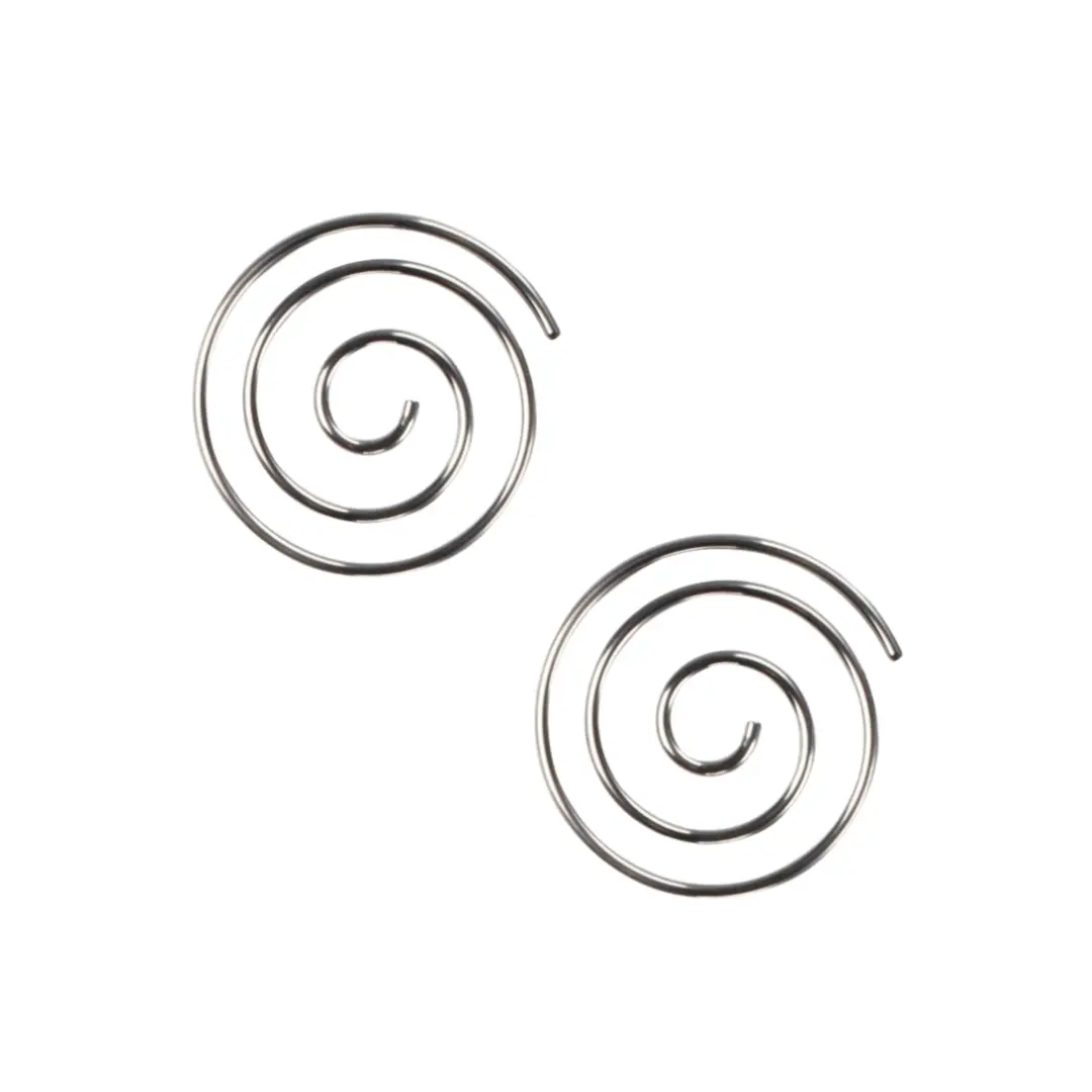 Small Spiral Coiled Hoop Earrings - Stainless Steel - Pair Small Spiral Coiled Hoop Earrings - Stainless Steel - Pair
