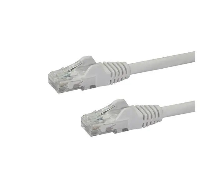 Startech N6PATCH9WH 9 ft Cat6 Ethernet Patch Cable - Snagless, White, 24 AWG Copper Wire, 50-Micron Gold-Plated Molded RJ45 Connectors, ETL Verified, PVC, Installation-Friendly, 1 ft Length Compatible Design, 50-Micron Gold-Plated Connectors, Polyvinyl Ch