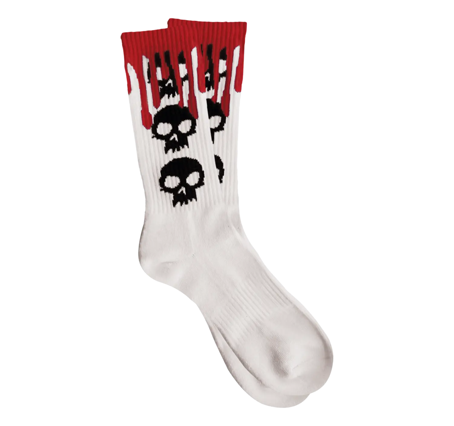 3 SKULL BLOOD SOCKS - WHITE 3 SKULL BLOOD SOCKS - WHITE