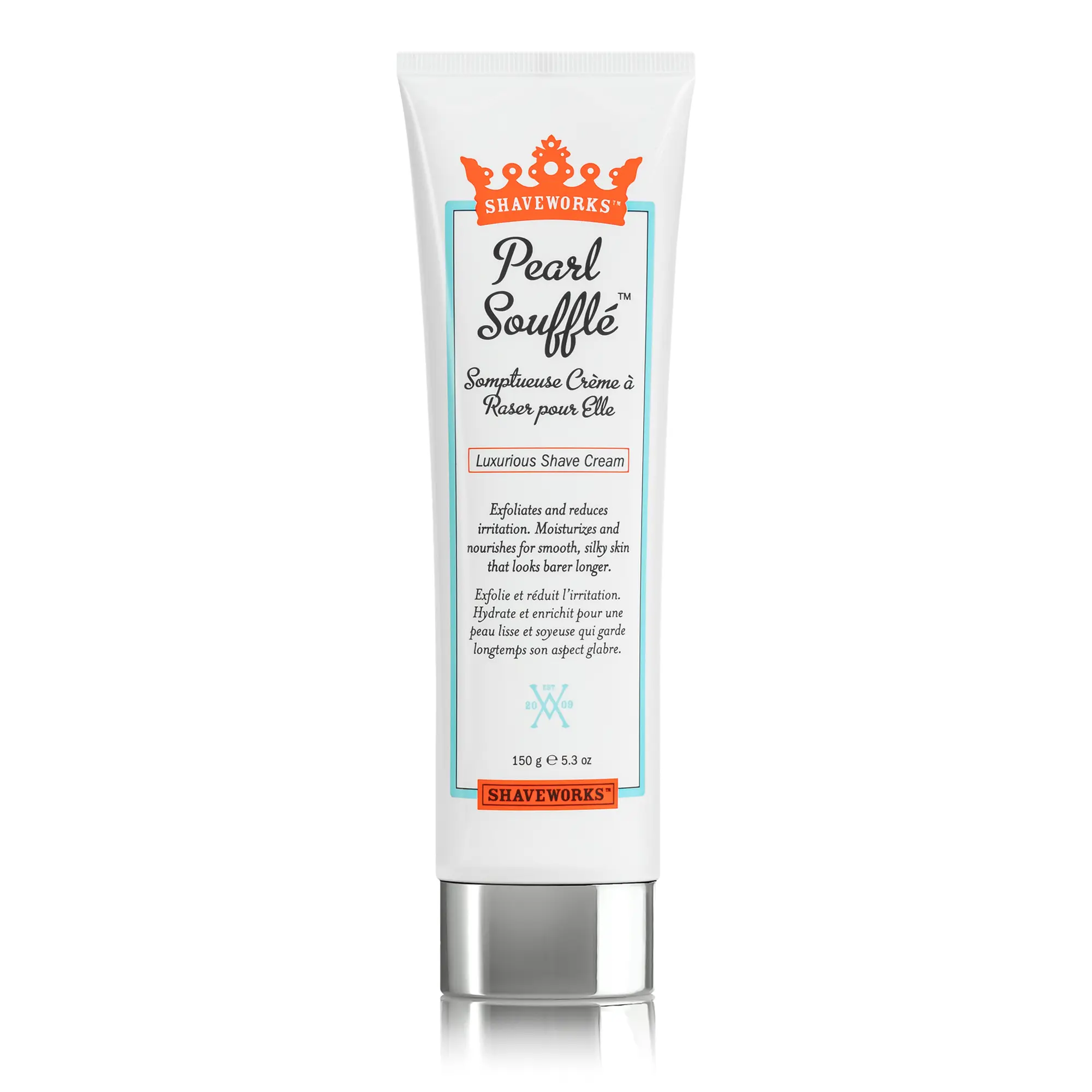 Shaveworks Pearl Soufflé Shaving Cream – Slows Future Hair Growth - Soothing, Hydrating Shave Lotion for Legs, Underarms, Bikini Area – Reduces Irritation 5.3 Fl Oz
