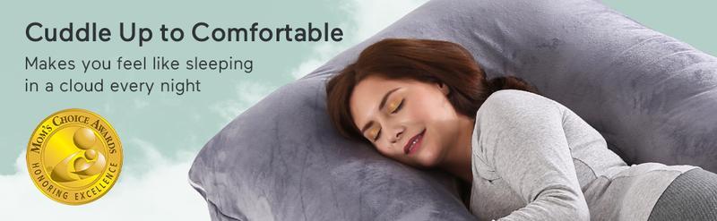 Pregnancy pillow, U-shaped full-body pregnancy pillow with removable pillowcase, 57-inch pregnancy sleeping pillow, gray. Pregnancy pillow, U-shaped full-body pregnancy pillow with removable pillowcase, 57-inch pregnancy sleeping pillow, gray.