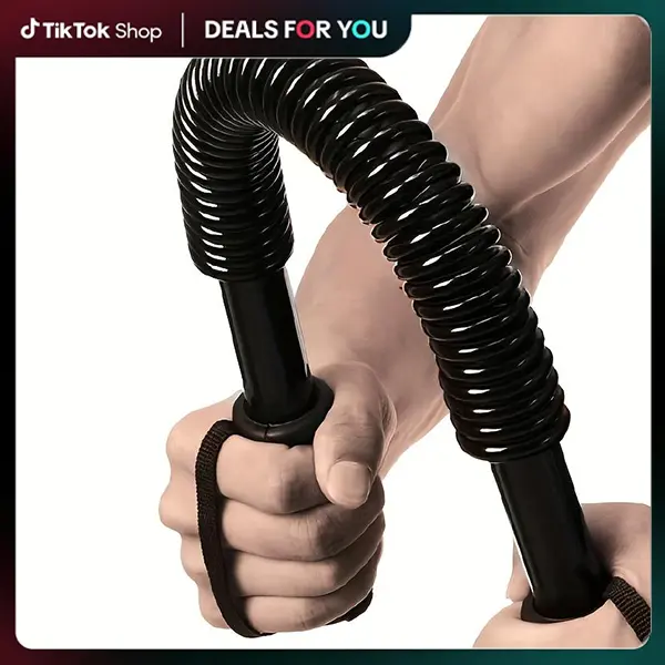Power Twister Arm Trainer - Hand Grip Strengthener for Men, Upper Body Strength Training Bar for Chest, Forearm, Bicep Toning, Outdoor Fitness Accessory, Dumbbell Grip Aid, Strength Training Accessory, Chest And Arm Trainer