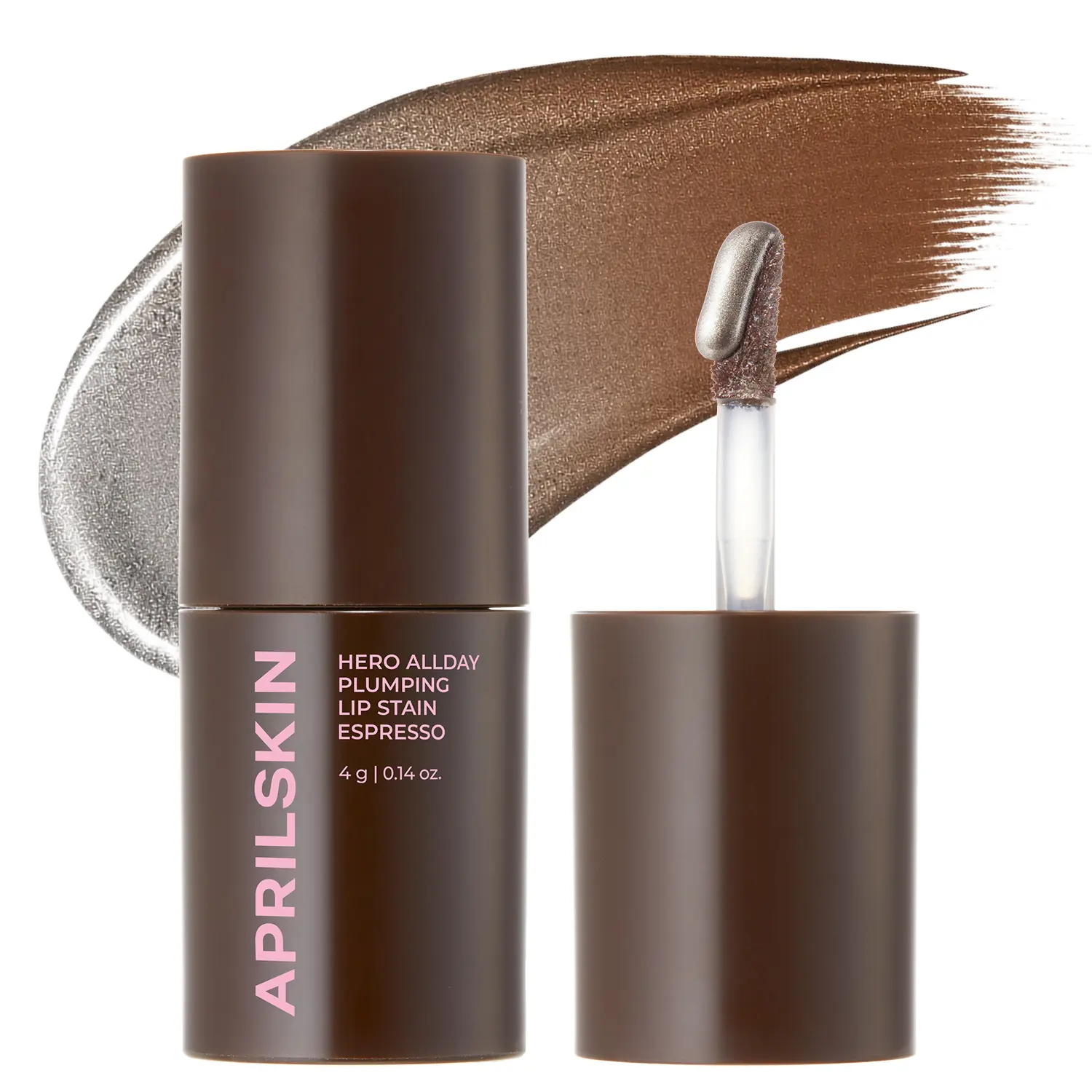 [NEW] [APRILSKIN Official] Hero All Day Plumping Lip Stain | 24H Long-Lasting | Quick Visible Plumping for Fuller-Looking Lips | Smudge-Proof & Transfer Proof Wipe-Off Tint | Natural Rose, Toffee nut latte & Espresso