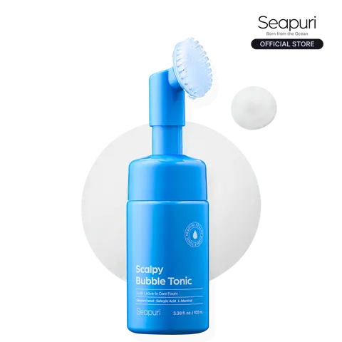 Scalpy Bubble Tonic Leave-In Foam Haircare Product - Ammonia-Free Scalp Toner with Salicylic Acid, 2-Hexanediol, Alanine for Curly/Wavy Textured Hair Adults, Anti-Dandruff, Anti-Itch, Reduces Shedding, Controls Oily Scalp, Detoxes Buildup