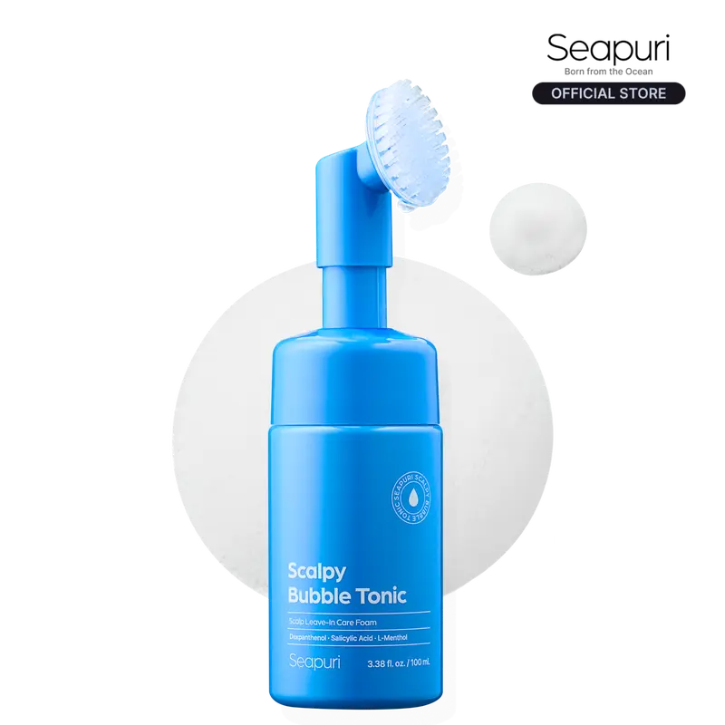 Scalpy Bubble Tonic Leave-In Foam Haircare Product - Ammonia-Free Scalp Toner with Salicylic Acid, 2-Hexanediol, Alanine for Curly/Wavy Textured Hair Adults, Anti-Dandruff, Anti-Itch, Reduces Shedding, Controls Oily Scalp, Detoxes Buildup