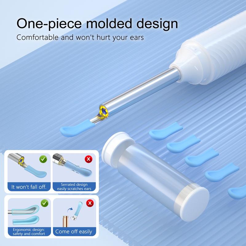 Ear Wax remover tool, Silicone Ear Care Kit, Ear Wax Removal Tool with Camera, Birthday Party Gifts, Christmas Gifts Wireless Gentle