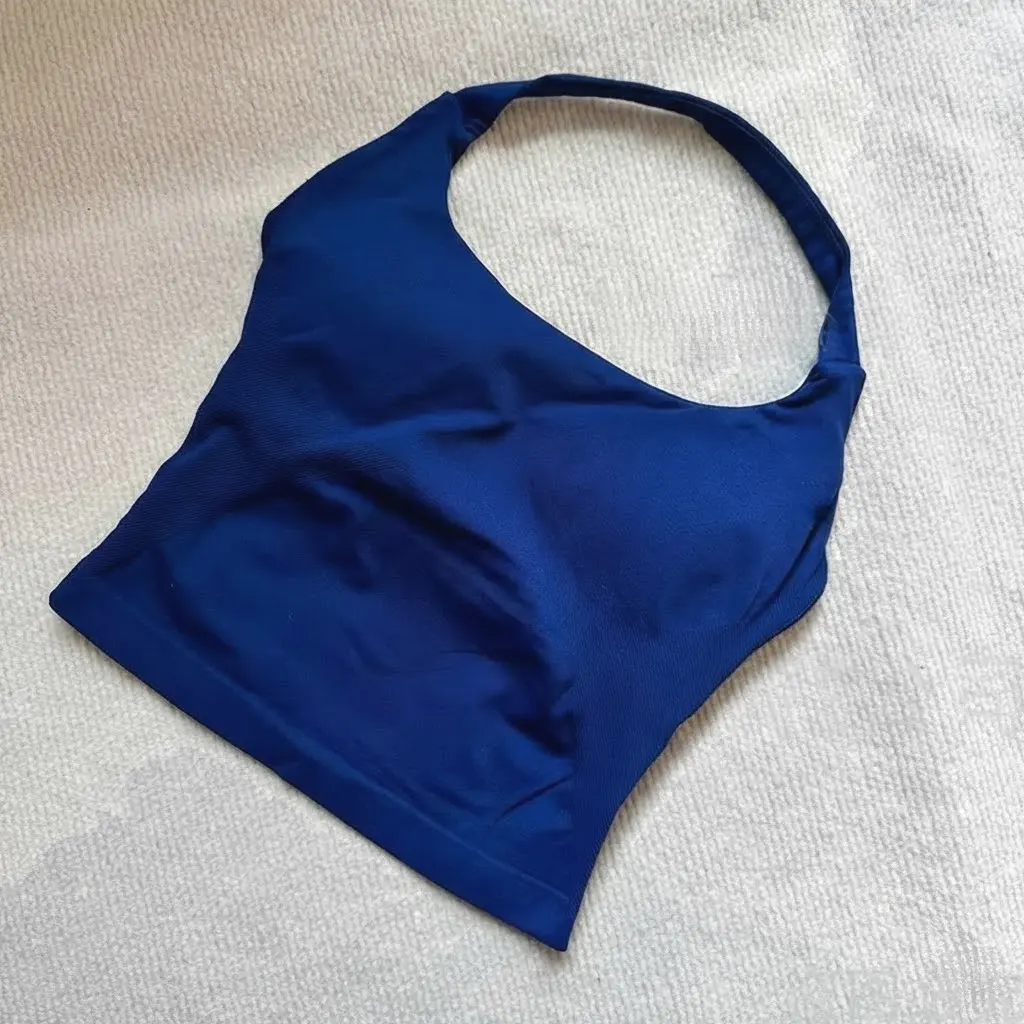 Impact Seamless Halter Tank Top - Backless Gym Sports Vest| Snatched Fit Yoga Training Apparel for Women
