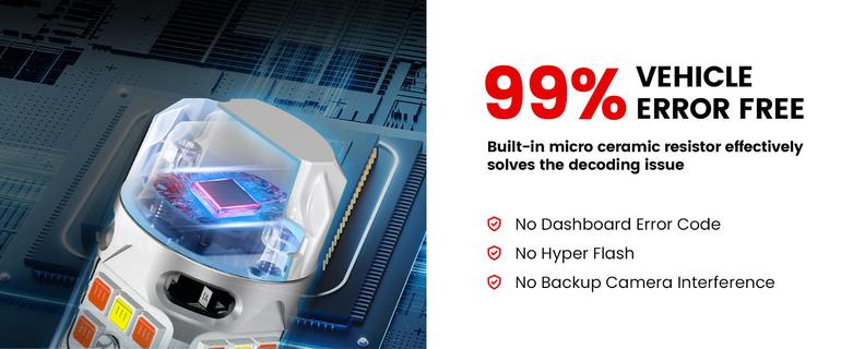 Lasfit (CK Socket) 3157 4157 LED Turn Signal Bulbs CanBus-Ready Switchback CK Socket | T3 Series,2 PCS