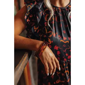 Everyday Excitement Bangle Bracelet Set In Tortoiseshell