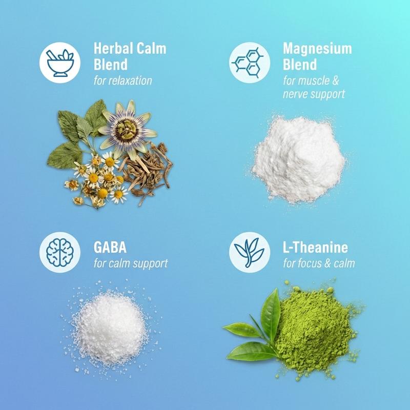 Chill Daddi - Premium Calm Support Gummies - Strawberry Flavor, 60 Count - L-Theanine, GABA & Magnesium Supplement - Dietary - Vitamin