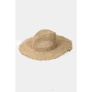 Fame Fringe Edge Straw Braided Western Fedora Hat