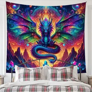 Dragon Pattern Diamond Arts Colorful Painting Kit, DIY Diamond Arts Colorful Painting by Numbers Kit, Wall Art Decor for Home Living Room Bedroom