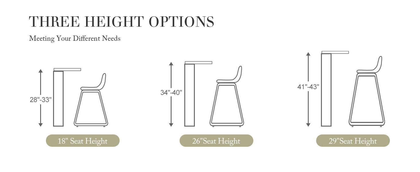 Counter Height Bar Stools, 26 inch Dining Chairs with Metal Legs and Footrest, Modern Faux Leather Barstools for Kitchen Island