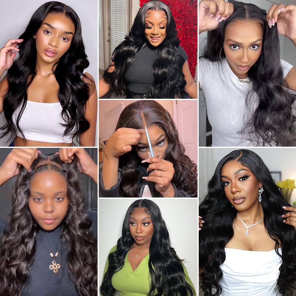 Body Wave Glueless 6x4 7x5 9x6 Pre-cut Lace Closure Wig Glueless Transparent Human Hair Lace Frontal Wig