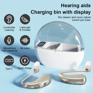 A SET ONE OTC Hearing Aids for Adults – Discreet In-Ear Sound Amplification, Rechargeable, No Prescription
