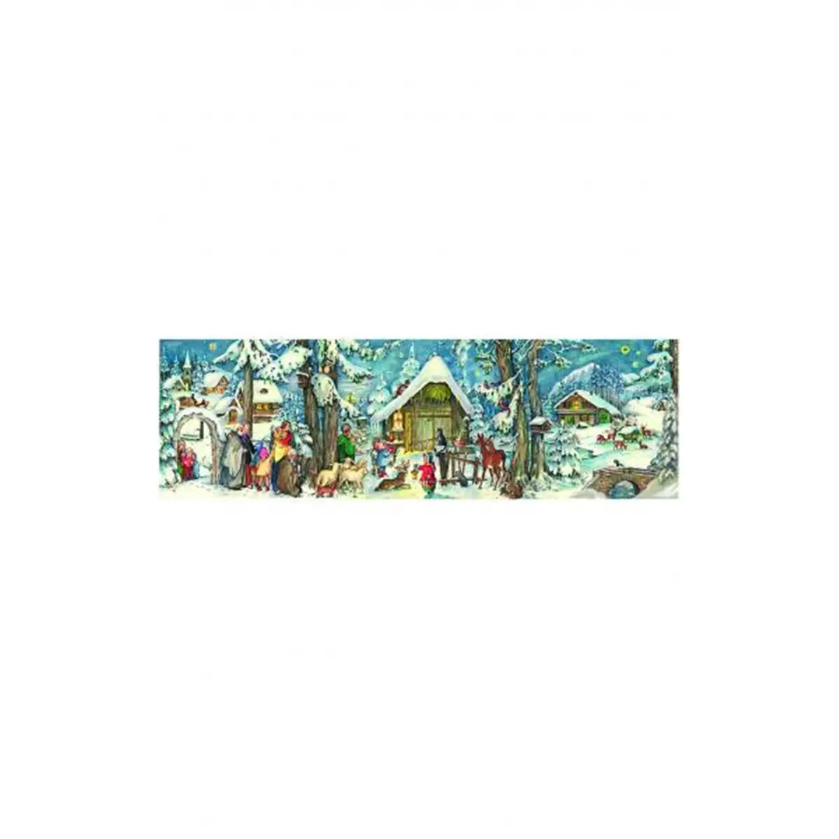 Alexander Taron ADV205 Advent Calendar - Snow Covered Village in The Forest.