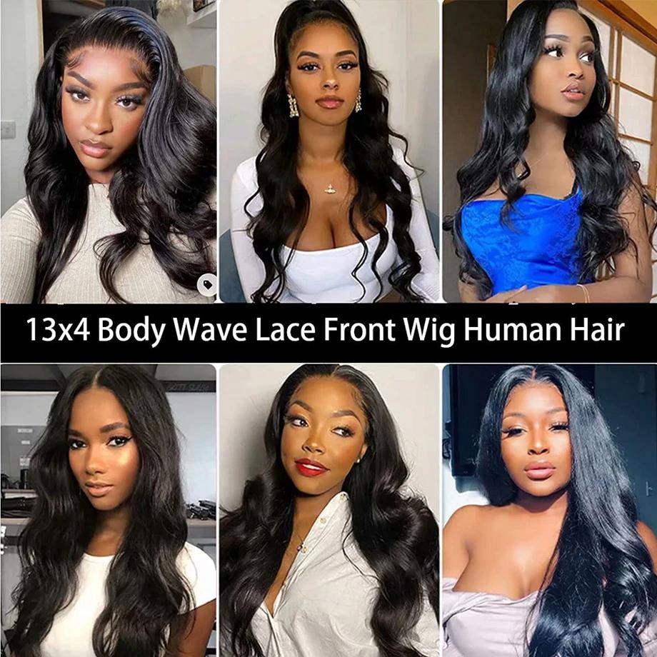 Bling Hair 12~36inch Body Wave 13x6 Lace Frontal Human Wig Hair 13x4 PrePlucked Transparent Lace Frontal Wig Brazilian Body Wave Hair Wigs For Women On Sale