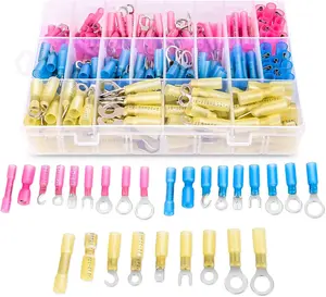 Nilight 270 PCS Heat Shrink Wire Connector Waterproof Marine Automotive Connector Assortment Rings Fork Hook Spade Butt Splices