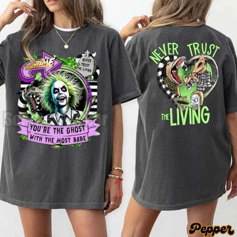 Beetlejuice Movie For Men - For Women Comfort Colors T-Shirt, Retro Halloween Stay Spooky Shirt, Beetlejuice Film Fan Gift Tee, Casual Cotton Top