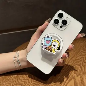 Cute bt 21 Inspired Character Ship Combo Phone Grip Set With Adorable Cartoon Designs For Kpop Fans And Aesthetic Phone Lovers