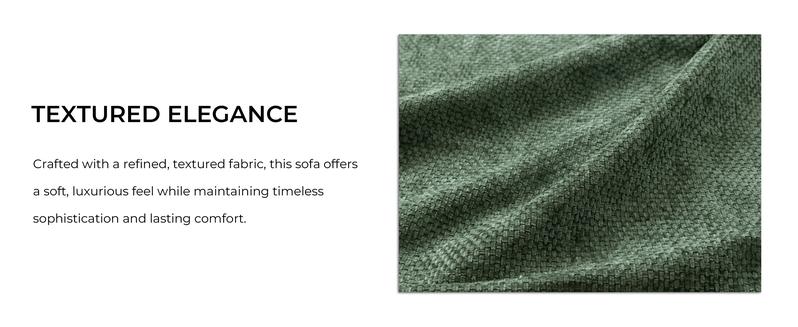 [New Year Deals] 112'' Sage Green Modular Sectional Sofa with Chaise Full-Foam Structure Woven Texture Upholstery Oversized Modern Couch for Living Room Compression Packaging Design,Christmas Gifts for the Whole Family: Husband & Wife, Mom & Dad