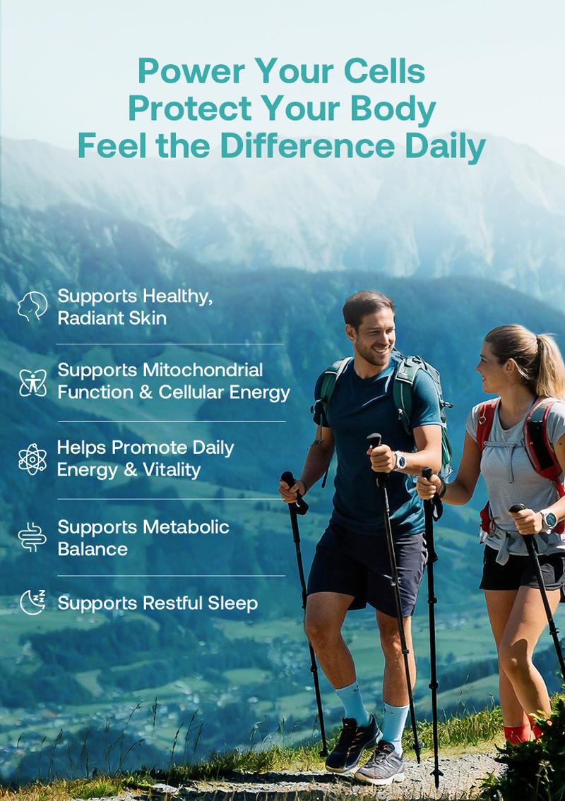 Laife L-Ergothioneine PLUS – Advanced Anti-Aging Cellular Support for Skin, Energy & Whole-Body Vitality with L-Ergothioneine, Nicotinamide Riboside (NR), Fisetin, Quercetin, Curcumin, Magnesium & Ecdysterone-60 capsules