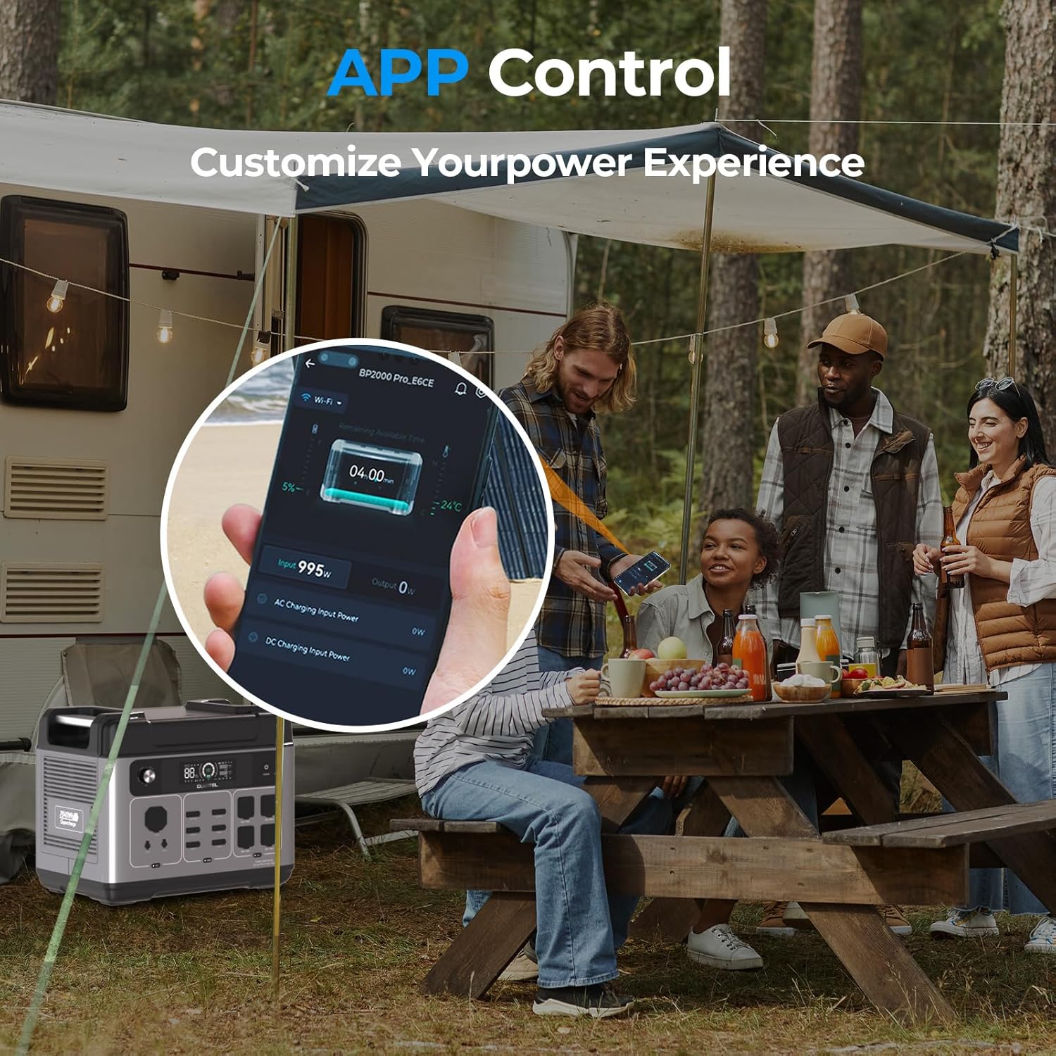 OUKITEL 2048Wh Portable Power for Mini Fridge, Projector & Camping Gear & Projector (Peak 4800W) Solar Generator with LiFePO4 Battery, USB-C, Folding Solar Panel & 1-Hour Fast Charging | Home Backup & Emergency Power travel rv