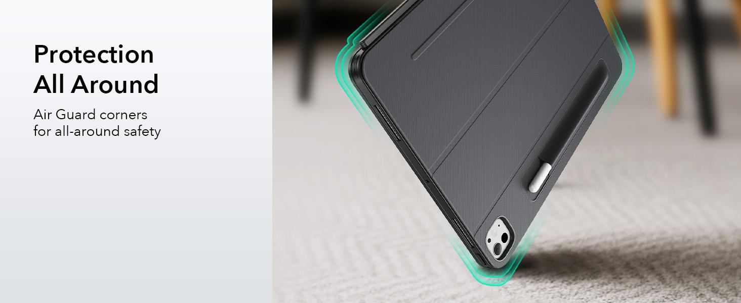 ESR Detachable Keyboard Case for iPad Air 11/13 inch&iPad Pro 11/13 inch, Magnetic Detachable Keyboard, Portrait/Landscape Modes, Large Click-Anywhere Trackpad, Backlit Keys, Shift Series