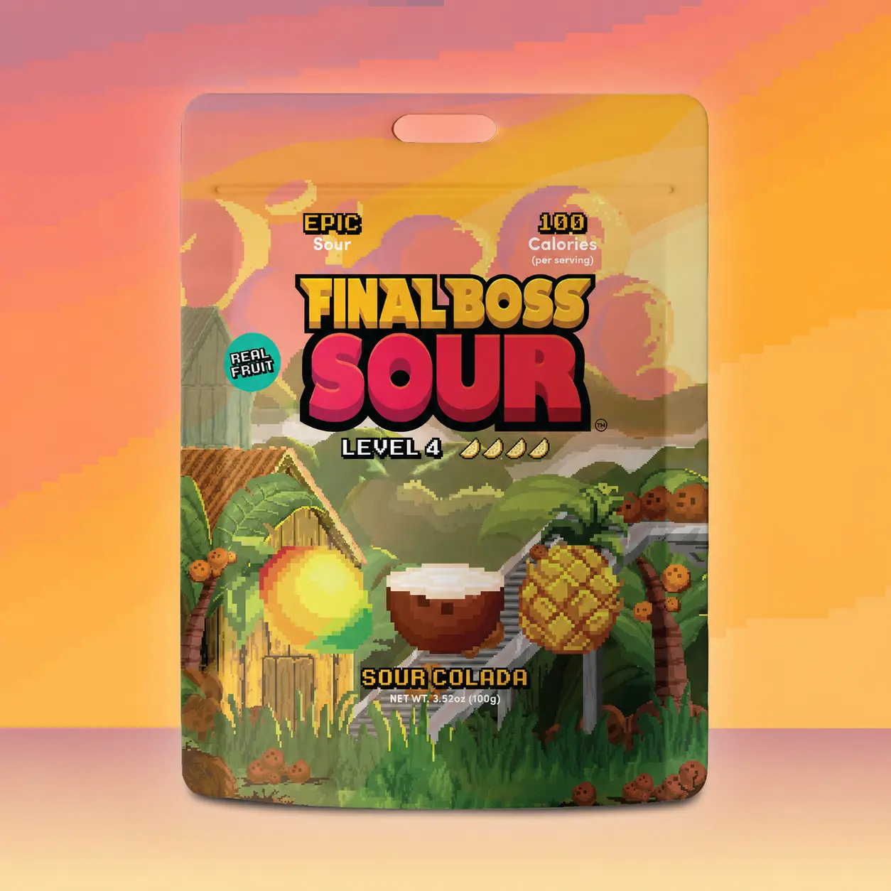 Sour Colada Level 4 Fruit Candy, 1-Pack or 4-Pack Options