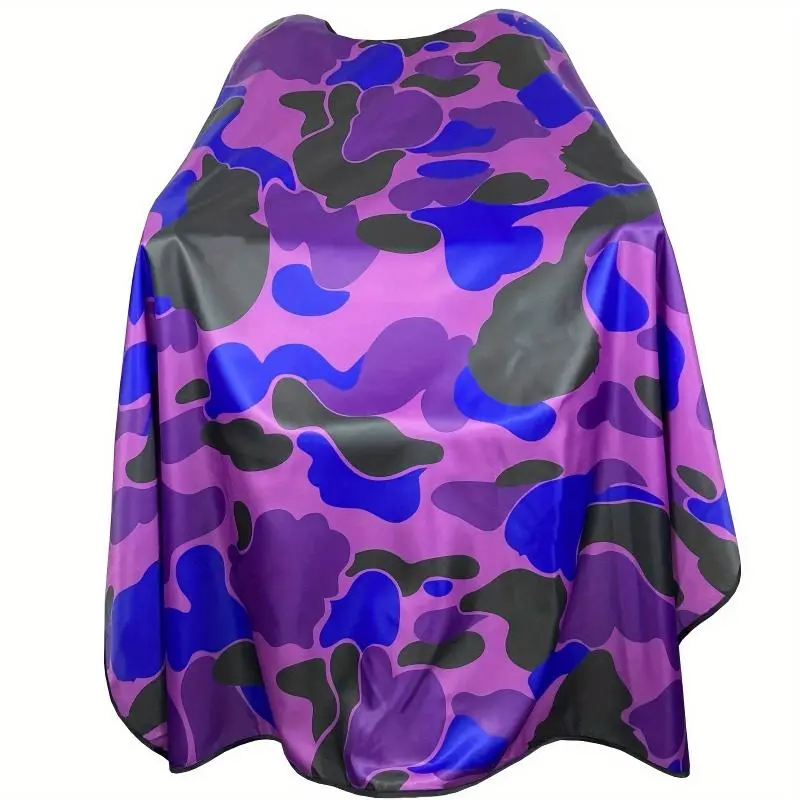 Camouflage Pattern Hair Cape, Professional Heat-Resistant Polyester Hairdressing Cape for Ironing, Dyeing & Hair Cutting, for Home or Salon Use, Hair Cutting Accessories, Salon Supplies, Barber Accessories