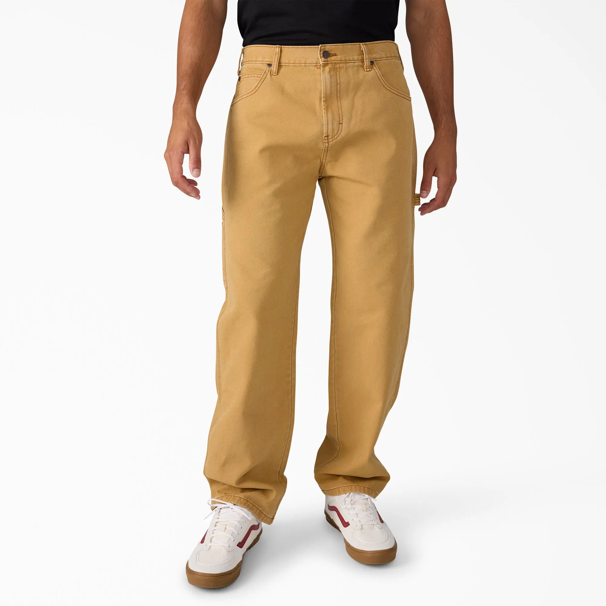 Dickies Worn In Duck Carpenter Pants Cargo Pockets,100% Cotton, Relaxed Fit Soft, Workwear Dickies Worn In Duck Carpenter Pants Cargo Pockets,100% Cotton, Relaxed Fit Soft, Workwear