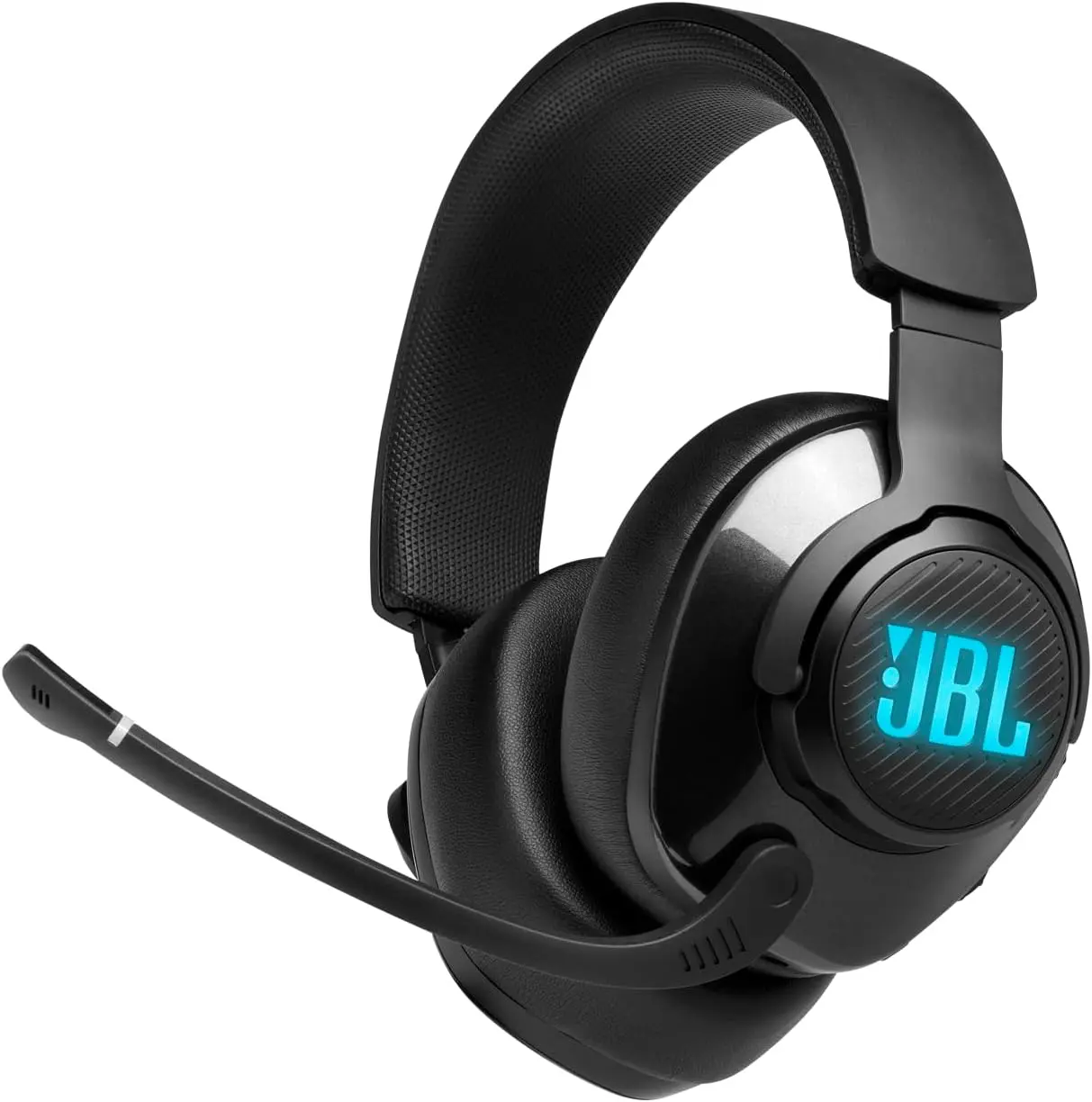 JBL Quantum 400 Wired Over-Ear Gaming Headset Voice Focus Mic Memory Foam Cushions Black, Pc Gaming Headset, Core Gaming Headsets