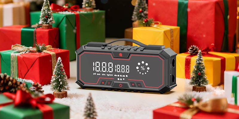 Kapeezi 12000A (All Gas, 12L Diesel) Portable Car Jump Starter with Air Compressor, Blower All-in-One, portable power bank with 160PSI Tire Inflator, Car Battery Jump Starter Multi-Function Vehicle battery jump pack Automotive Tool Kit