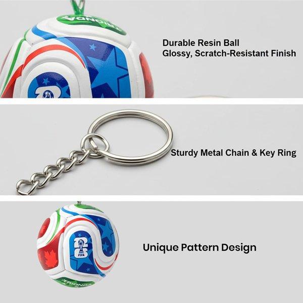 2026 World Cup Football Keychain Men's Sports Accessory Backpack Pendant FIFA Official Design Gift