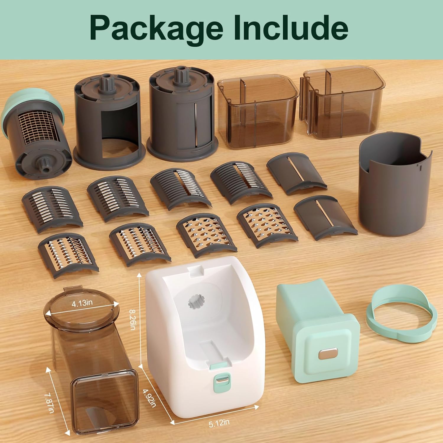 ZQOZQO Electric Rotary Cheese Grater – 6-Blade Model with Dicing Functionor 8-Blade Model for Versatile Slicing, Kitchen Tool for Quick Food Prep ZQOZQO Electric Rotary Cheese Grater – 6-Blade Model with Dicing Functionor 8-Blade Model for Versatile Slicing, Kitchen Tool for Quick Food Prep